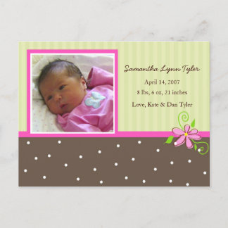 Bébé fille Faire-part de naissance