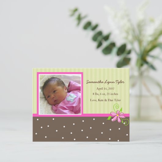 Bébé fille Faire-part de naissance