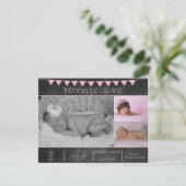 Bébé fille Faire-part de naissance (Debout devant)