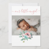 Bébé fille Faire-part de naissance (Dos)