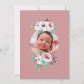 Bébé fille Faire-part de naissance (Dos)