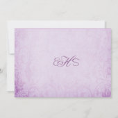 Bébé fille Faire-part de naissance pourpre (Dos)