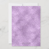 Bébé fille invitation douche, lavande violette bri (Dos)