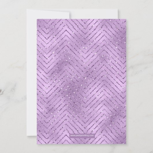 Bébé fille invitation douche, lavande violette bri (Dos)