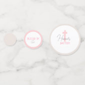 Bébé fille mignonne Baptême table Confetti (Derrière)