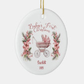 Bébé Fille premier ornement de Noël (Droite)