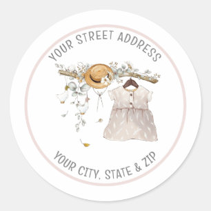 Bébé fille Retourner l'adresse Sticker