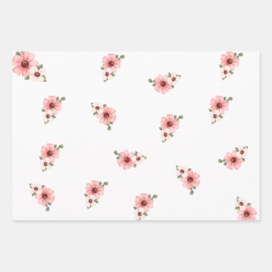 Bébé fille rose éléphant emballage papier (Devant 2)