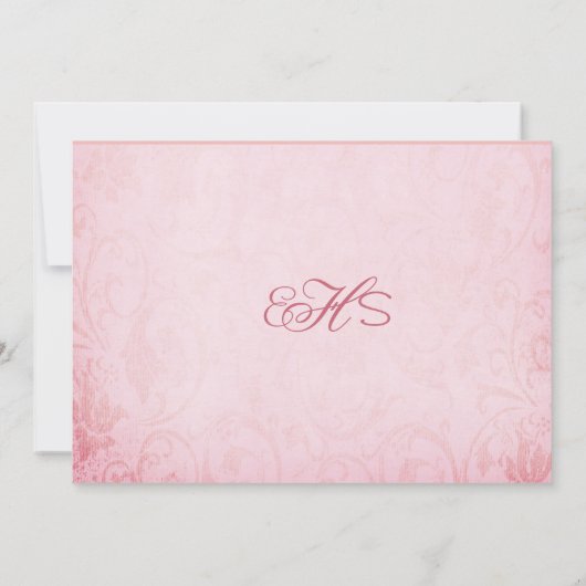 Bébé fille rose Faire-part de naissance (Dos)