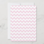 Bébé Fille rose Hippo Invitation (Dos)