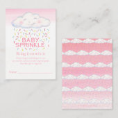 Bébé fille saupoudrer whimsy nuage carte de tombol (Devant / Derrière)