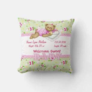 Bébé Fille Teddy Coussin de l'ours