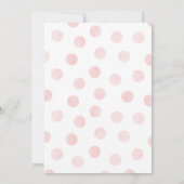 Bébé fille vêtements baby shower Invitation (Dos)