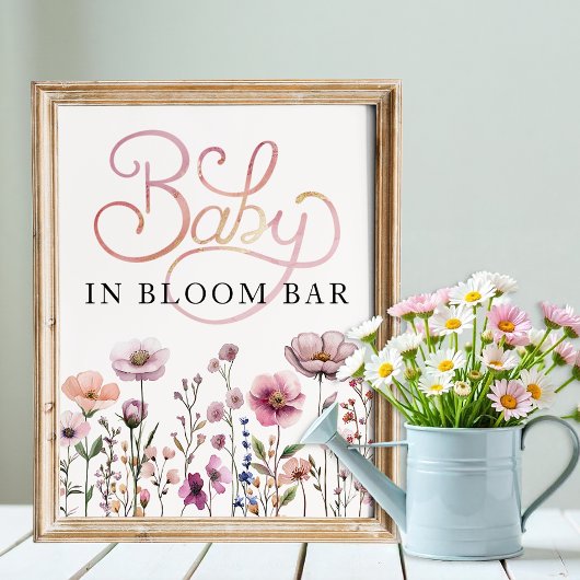 Bébé fleur sauvage dans Bloom Bloom Bar Poster - D