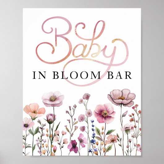 Bébé fleur sauvage dans Bloom Bloom Bar Poster - D (Devant)