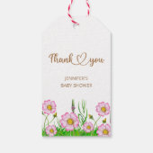 Bébé fleur sauvage en fleur baby shower étiquettes (Dos)