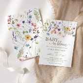 Bébé fleur sauvage en fleur Baby shower Invitation