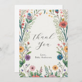 Bébé fleur sauvage en Fleur Merci plat (Devant / Derrière)