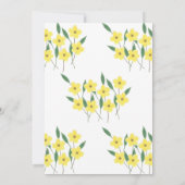 Bébé Fleur Sauvage Jaune en fleurs Invitation (Dos)