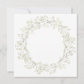 Bébé Fleurs respirantes Baby shower Invitation (Dos)