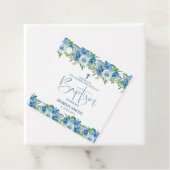 Bébé floral bleu garçon Favoriser les étiquettes (En situation)