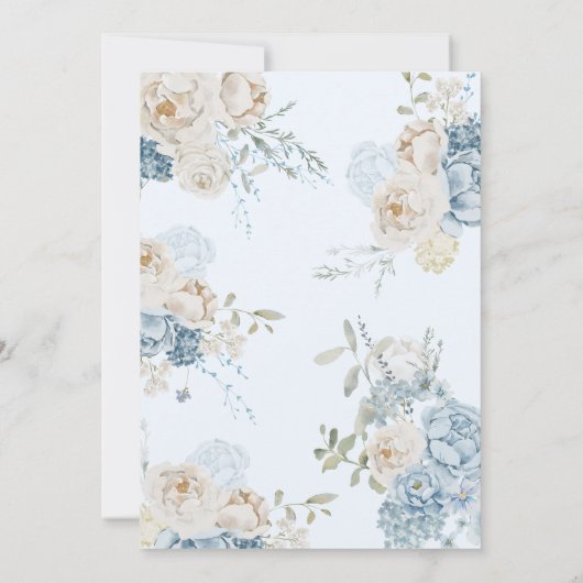 BÉBÉ Floral BLOOM Baby shower Invitation (Dos)