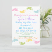 Bébé Foot Imprimantes Bébé Shower Invitations (Debout devant)