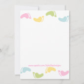 Bébé Foot Imprimantes Bébé Shower Invitations (Dos)