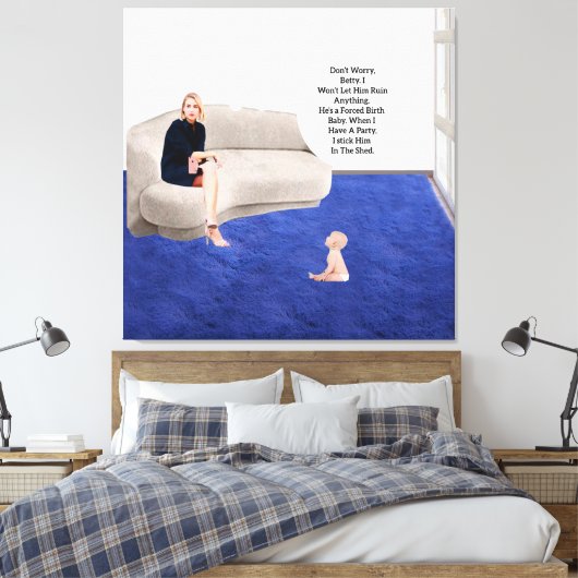 Bébé forcé toile étirée Imprimer (Insitu(Chambre))