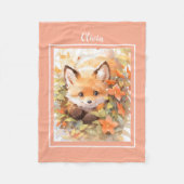 Bébé Fox polaire couverture avec nom (Devant)