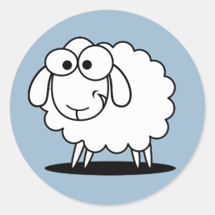 Bébé garçon agneau bleu autocollants