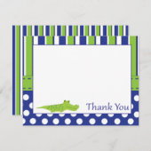 Bébé garçon Alligator Carte de remerciements (Devant / Derrière)