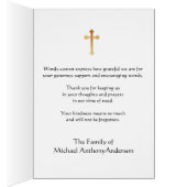 Bébé garçon Angel Merci condoléances (Intérieur (Droit))