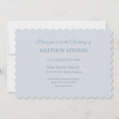 Bébé Garçon Baptême Bleu Invitation Gâteau Ours en (Dos)