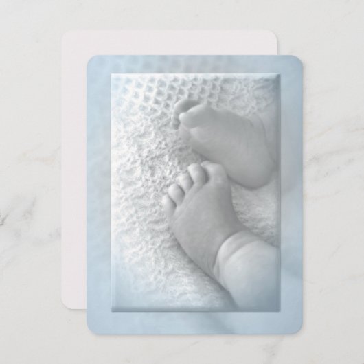 Bébé garçon Baptême Invitation (Devant / Derrière)