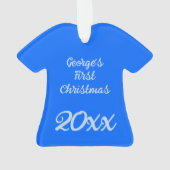 Bébé Garçon Bleu Cœur Hérisson Premier Noël (dos)
