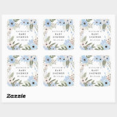 Bébé Garçon Bleu Floral Grand Baby shower Sticker (Feuille)
