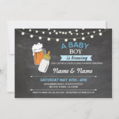 Bébé Garçon brassage Douche Bières Invitation à mâ (Devant)