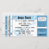 BÉBÉ GARÇON DOUCHE CONCERT INVITATION TICKET (Devant)