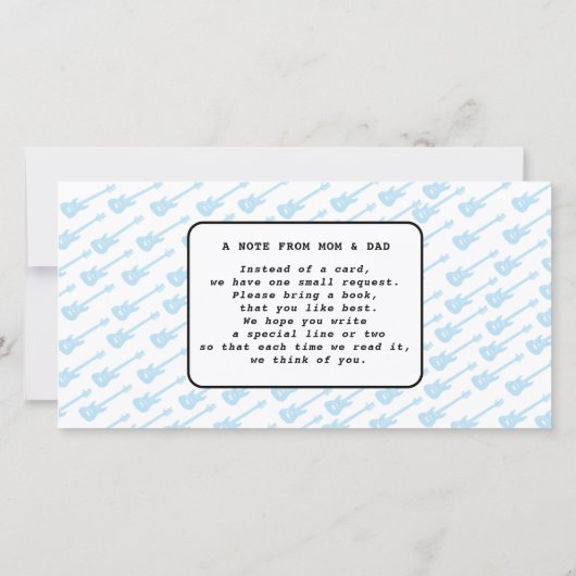 BÉBÉ GARÇON DOUCHE CONCERT INVITATION TICKET (Dos)