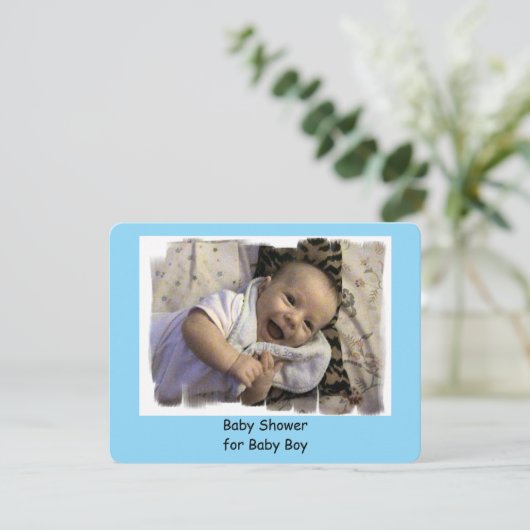 Bébé garçon douche Invitations (Debout devant)
