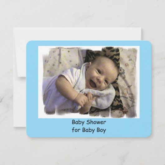 Bébé garçon douche Invitations (Devant)