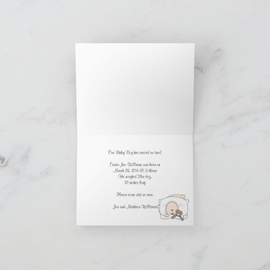 Bébé Garçon Faire-part (Intérieur)