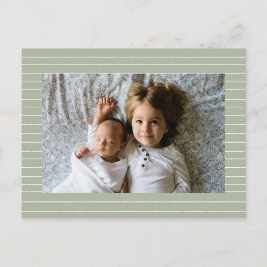 Bébé garçon faire-part de naissance de bois (Dos)