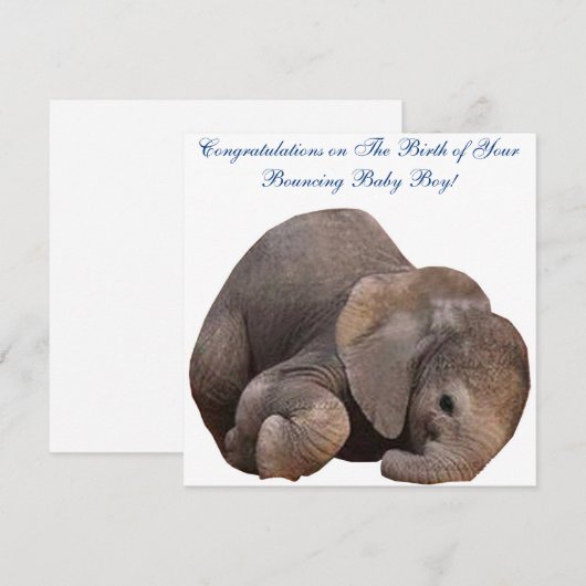 Bébé garçon Félicitations Carte de naissance (Devant / Derrière)