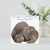 Bébé garçon Félicitations Carte de naissance (Debout devant)