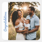 bébé garçon félicitations Sticker (Devant)