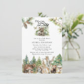 Bébé garçon mignon douche Invitations (Debout devant)