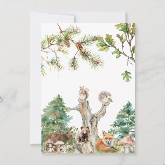 Bébé garçon mignon douche Invitations (Dos)