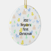 Bébé Garçon premier ornement de Noël (Droite)